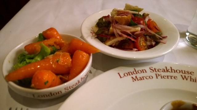 Marco Pierre White Steak & Alehouse Restaurant Review | Middlesex Street, London 3 Panzella salad and seasonal vegetables
