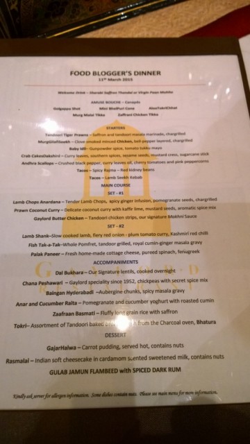 Gaylord Restaurant Review | Gourmet Indian Food 1 Gaylord foodie blogger menu