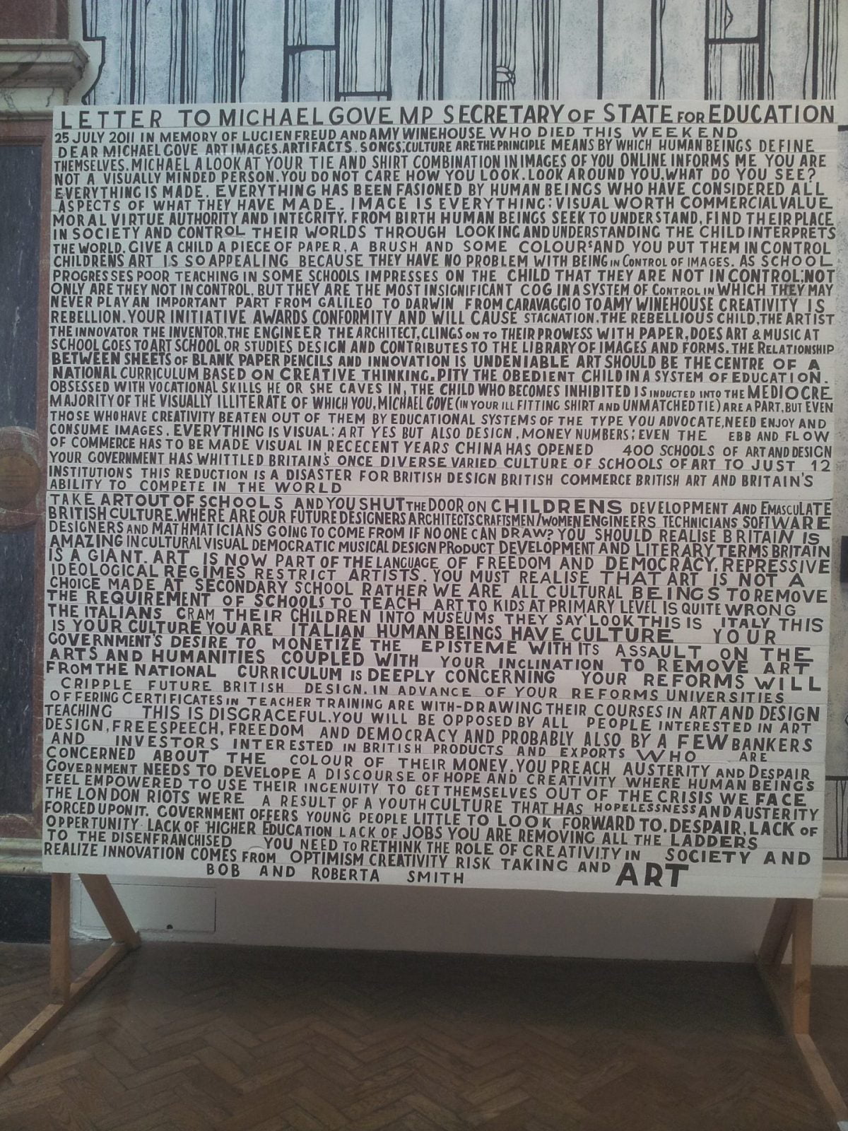 Letter-To-Michael-Gove-Bob-and-Roberta-Smith-Summer ...